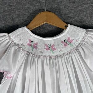 Bow Peep White Smocked Long Dress Size 6 Dragonfly Party Wedding Beach Pictures